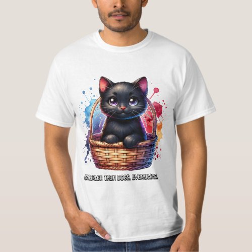 Black Cat Smarter Than Dogs Every Time T_Shirt
