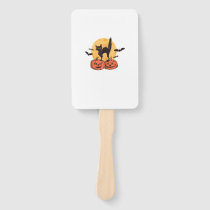 Black Cat Social Club, Ghots Cat, Retro Halloween, Hand Fan