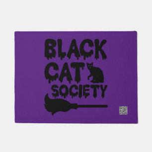 Black Cat Society Doormat