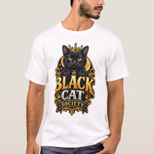 Black Cat Society Funny Black Cat Lover T-Shirt