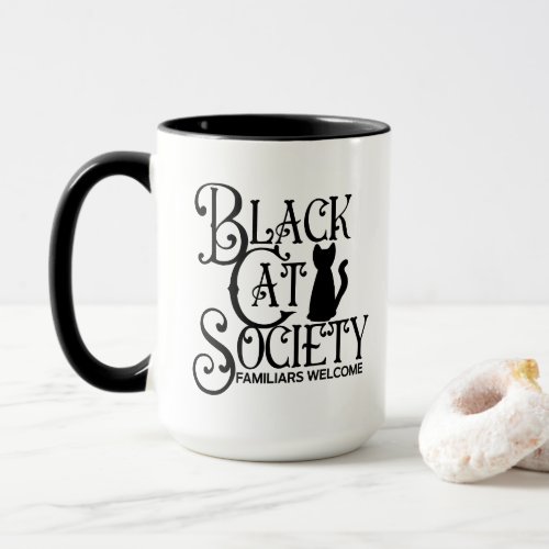 Black Cat Society Halloween Mug