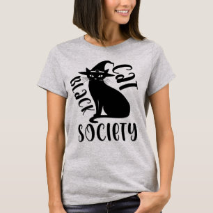 Black Cat Society, Halloween Womens T-Shirt