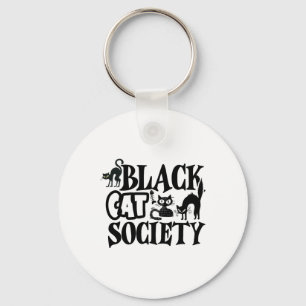 Black Cat Society  Keychain