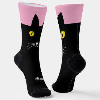 Black Cat Socks Gift for Cat Lovers