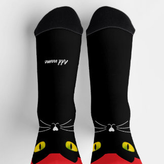 Black Cat Socks Gift for Cat Lovers