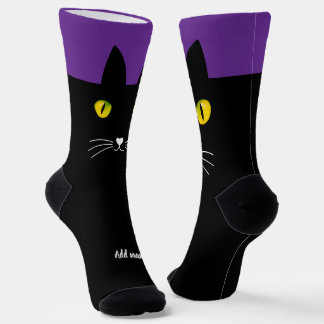 Black Cat Socks Gift for Cat Lovers