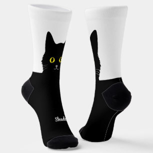 Black Cat Socks Gift for Cat Lovers - Many Colors