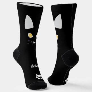 Black Cat Socks Gift for Cat Mom & Cat Dad Lovers