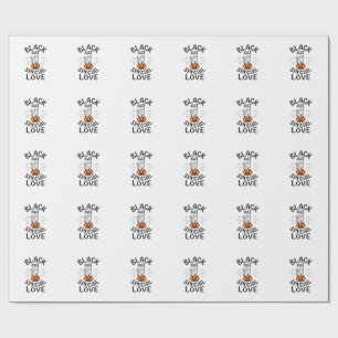Black Cat Special Love Halloween Cat Vector Design Wrapping Paper