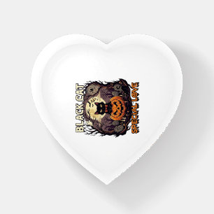 Black Cat Special Love Halloween Pumpkin Full Moon Paperweight