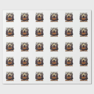 Black Cat Special Love Halloween Pumpkin Full Moon Wrapping Paper