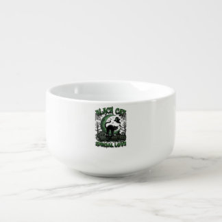 Black Cat Special Love Haloween Crescent Moon Ghos Soup Mug