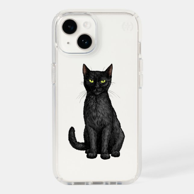 Black cat speck iPhone case (Front)
