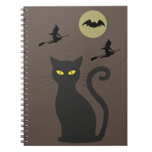 Black cat spiral notebook