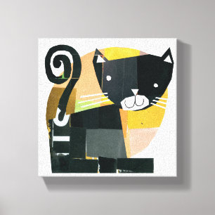 Black Cat Spooks Canvas Print