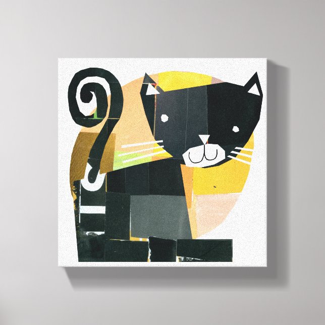 Black Cat Spooks Canvas Print (Front)