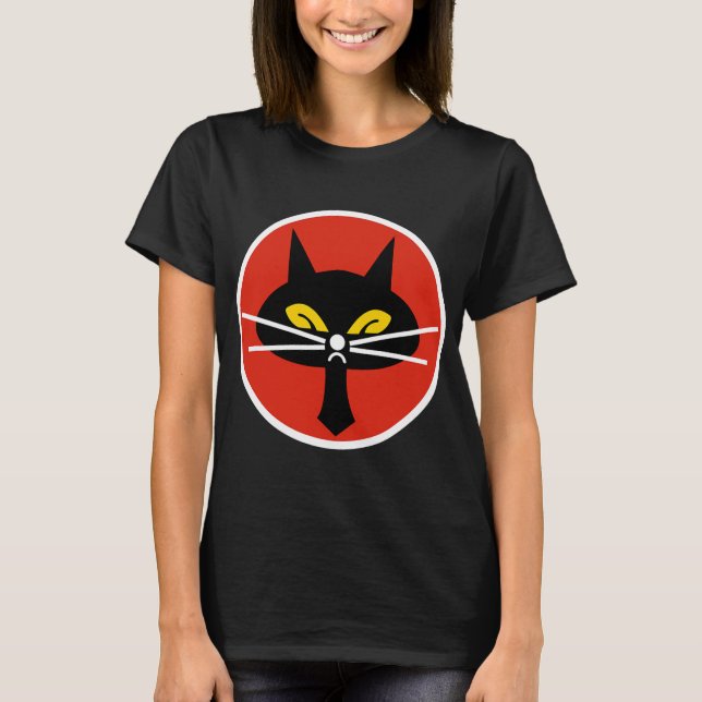 Black Cat Squadron Taiwanese U-2 Spy Plane Emblem T-Shirt (Front)