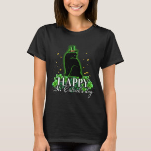 Black Cat St Patricks Day Lucky Cat Mom Cat Dad T-Shirt