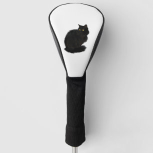 BLACK CAT STARE GOLF HEAD COVER