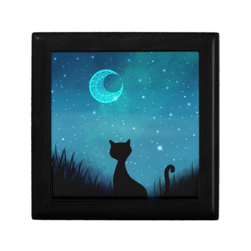 black cat Starry sky Gift Box