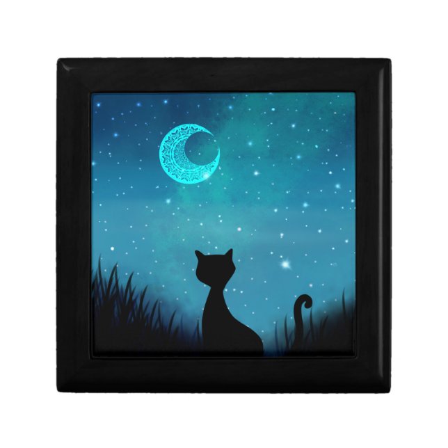 black cat Starry sky Gift Box (Front)