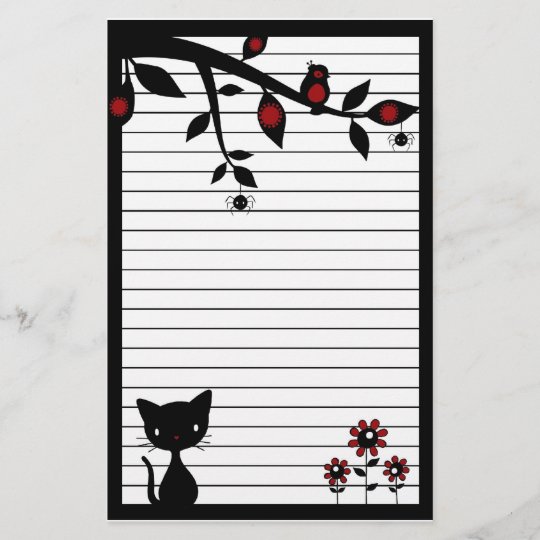 Black Cat Stationery | Zazzle.com
