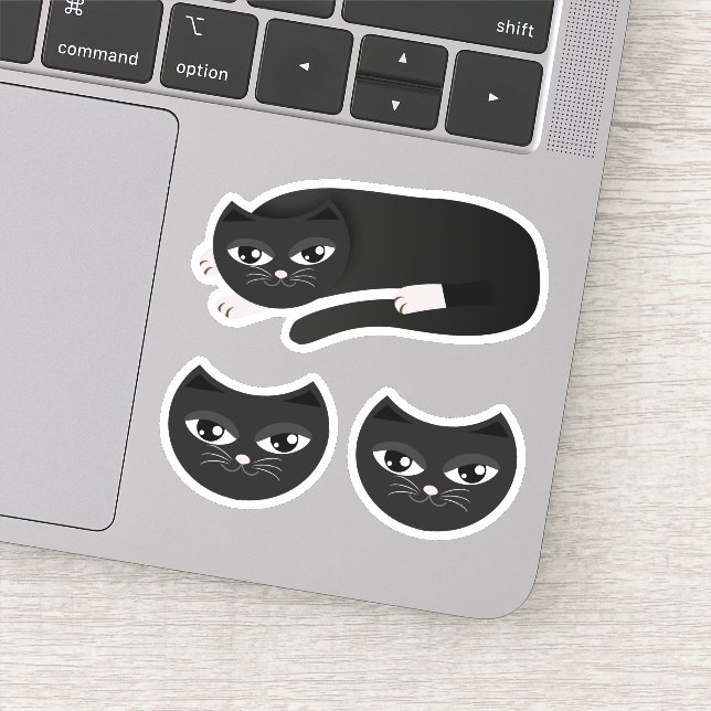 Black cat sticker (Detail)