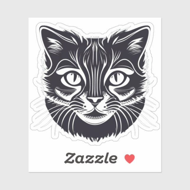 Black Cat Sticker (Sheet)