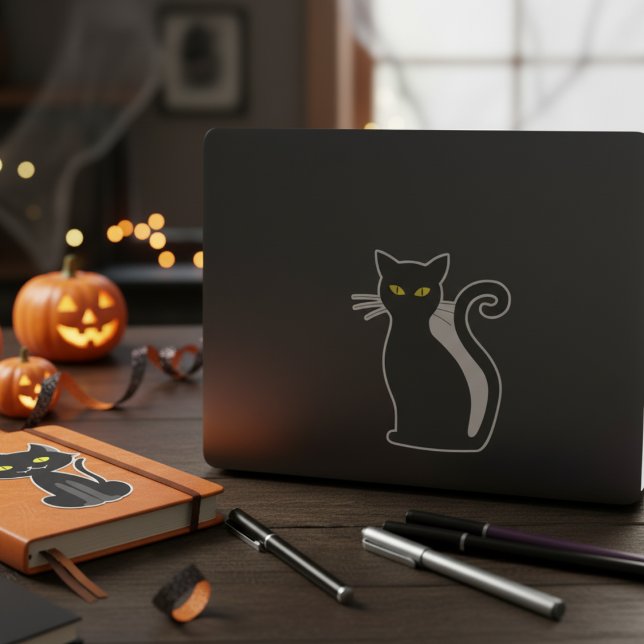 Black Cat  Sticker (Black Cat Sticker)