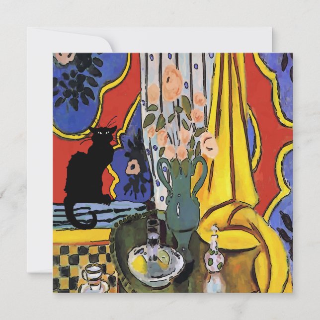 Black Cat Still Life Card (Front)