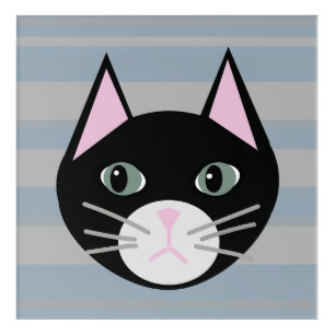 Black Cat, Stripes Acrylic Print