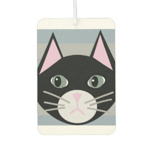 Black Cat, Stripes Air Freshener