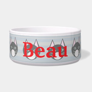 Black Cat, Stripes Bowl