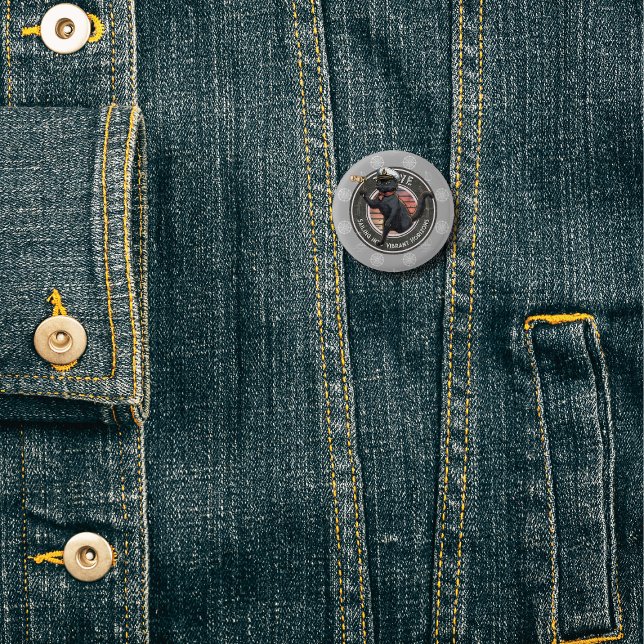 Black Cat Sunset: A Voyage to THRIVE Button (Black Cat Sunset: A Voyage to THRIVE 1 Inch Round Button)