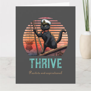 Black Cat Sunset: A Voyage to THRIVE Card