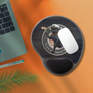 Black Cat Sunset: A Voyage to THRIVE Gel Mouse Pad