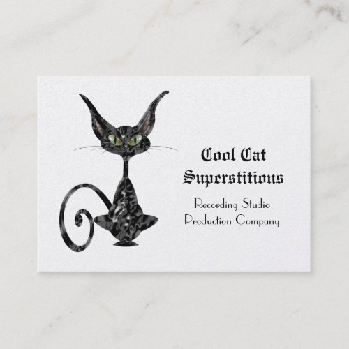Black Cat Superstitious Cool Business Card