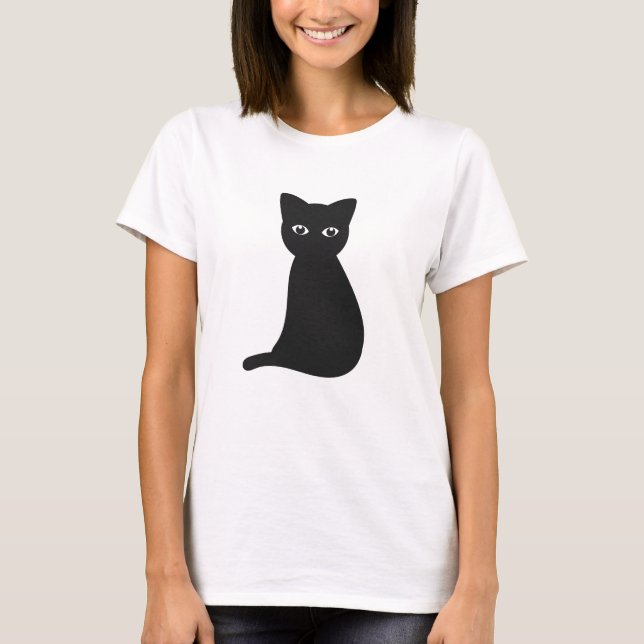 Black cat T-Shirt (Front)