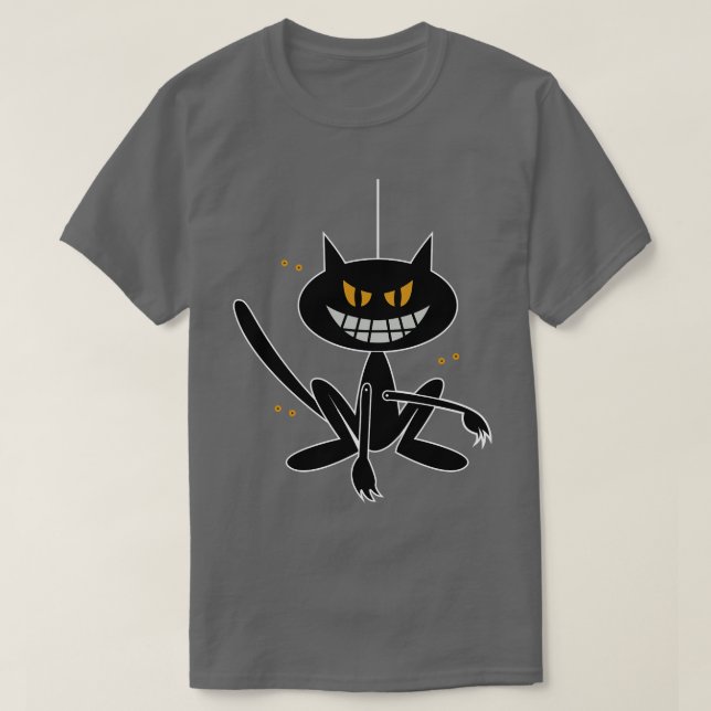 Black Cat T-Shirt (Design Front)