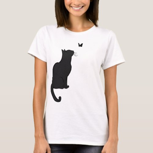 Black cat  T_Shirt