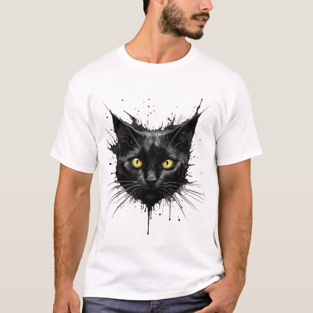 Black Cat T-Shirt (Front)