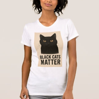 Black cat T-shirt