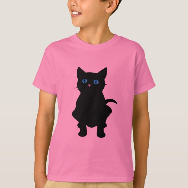Black cat T-Shirt (Front)