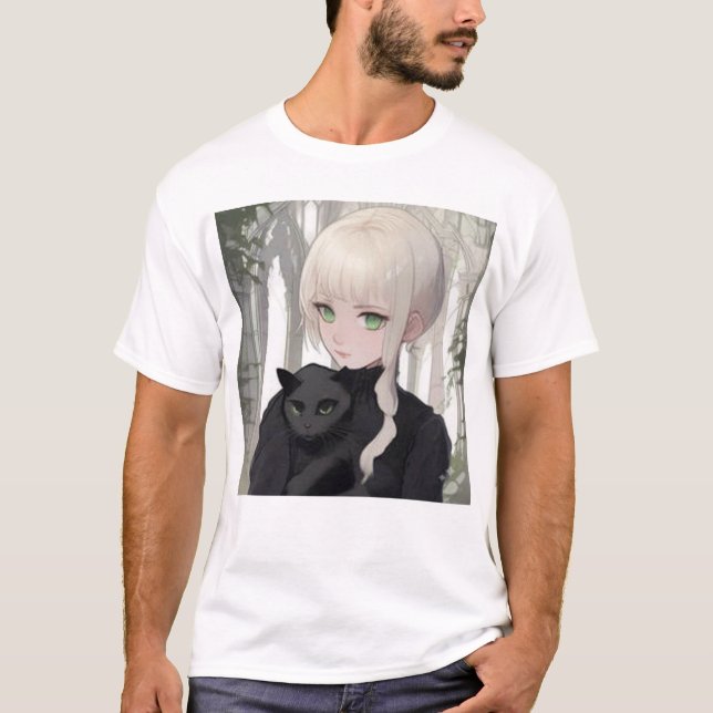 Black Cat  T-Shirt (Front)