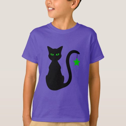 Black Cat T_Shirt Child