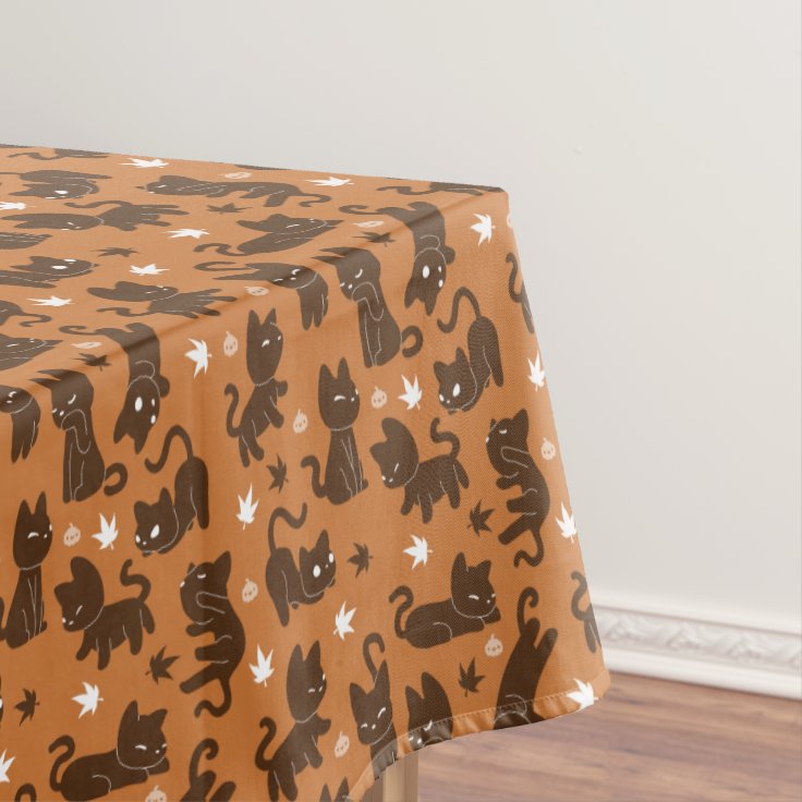 Black Cat Tablecloth Zazzle