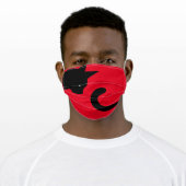 Black Cat Tail Adult Cloth Face Mask (Worn)