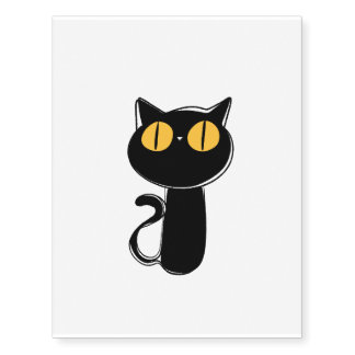 Black Cat Temporary Tattoos