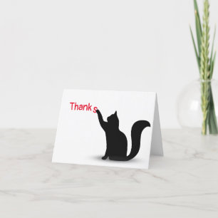 black cat thank you card