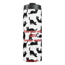 Black Cat Thermal Tumbler